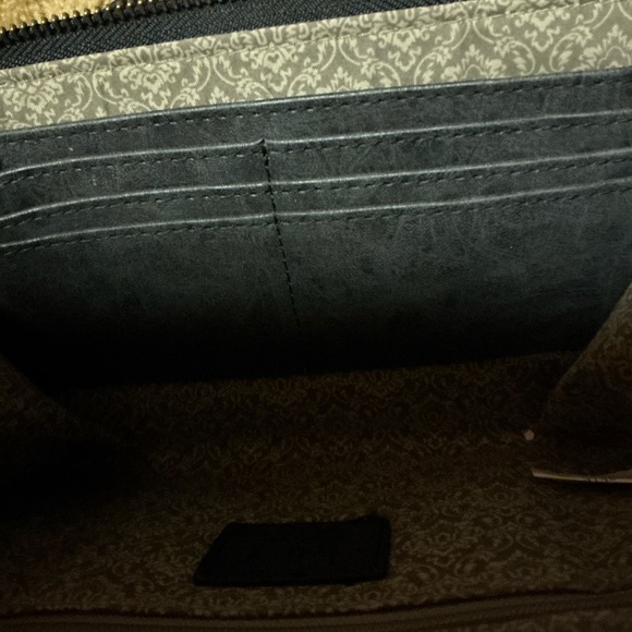 Joy Susan Black Vegan Leather Crossbody Purse with Wristlet Strap - Picture 4 of 11